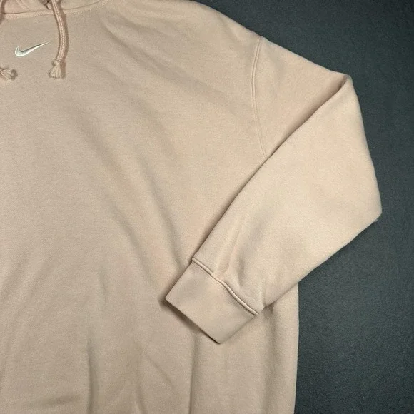 Nike Hoodie Womens XL Pink Pullover Sweatshirt Swoosh Logo Fleece DJ7668-864 - Picture 5 of 10